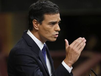 El secretario general del PSOE, Pedro Sánchez, este viernes.