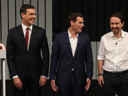 Mariano Rajoy, Pedro Sánchez, Albert Rivera y Pablo Iglesias.