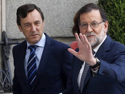 El jefe del Gobierno en funciones, Mariano Rajoy, a su llegada al Congreso.