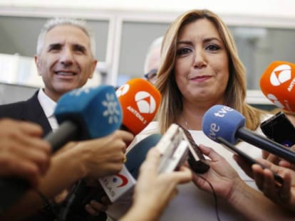 Susana Díaz, este viernes en Sevilla.