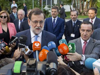 Mariano Rajoy, este jueves, en Torremolinos (Málaga).