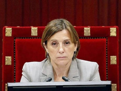 La presidenta del Parlamento de Cataluña, Carmen Forcadell.