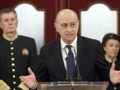 El ministro Jorge Fernández Díaz, este martes, en el Congreso.