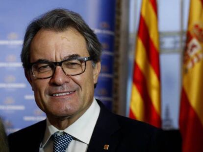 El expresidente catalán Artur Mas, este miércoles en un desayuno informativo en Madrid.