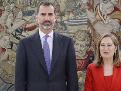 El Rey y Ana Pastor, este martes. CASA DEL REY