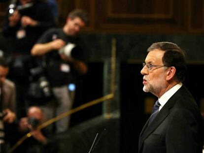 Mariano Rajoy, durante su discurso en la sesión de investidura. / Foto: S.P. (Reuters)