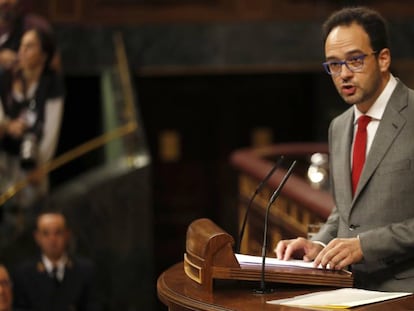 El portavoz del PSOE en el Congreso, Antonio Hernando.