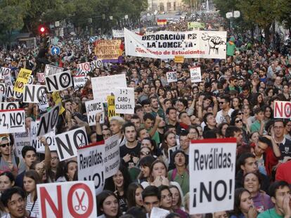 La manifestación en Madrid.