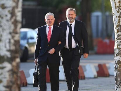 Pablo Crespo, a su llegada a la Audiencia.