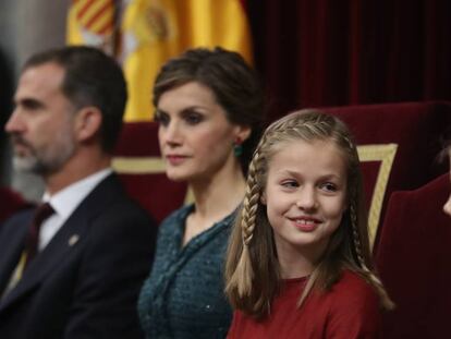 Los Reyes, la princesa Leonor y la infanta Sofía.