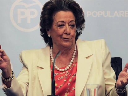La exalcaldesa de Valencia, Rita Barberá, en febrero de 2016.