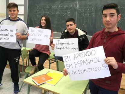 Cuatro alumnos del instituto de educación secundaria Claudio Moyano.