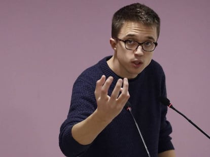 El secretario político de Podemos, Iñigo Errejón. En vídeo, el mensaje colgado por Pablo Ilgeisas en Twitter.