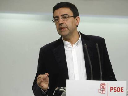 Mario Jiménez, portavoz de la gestora del PSOE. Carlos Rosillo