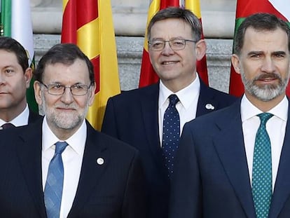 Mariano Rajoy y el Rey, este martes.