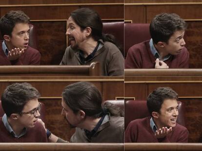 Errejón e Iglesias en el Congreso.