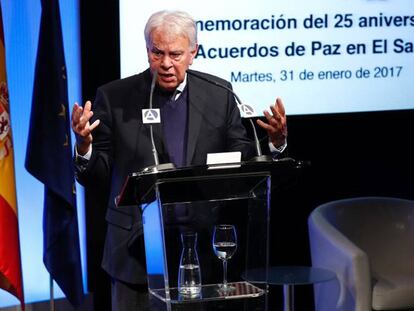 Felipe González, durante su conferencia en la Casa de América.