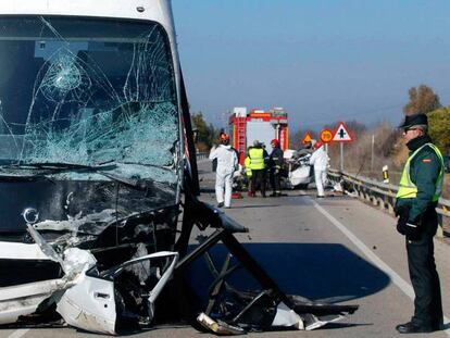 Accidente en una carretera en Córdoba, en enero.