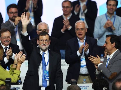 Rajoy, este domingo, en el congreso del PP.