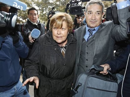 Milagrosa Martínez, hoy a su llegada a la sede del Tribunal Superior de Justicia de la Comunitat Valenciana.