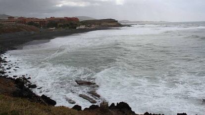 Oleaje en Adeje (Tenerife), este mes de marzo.