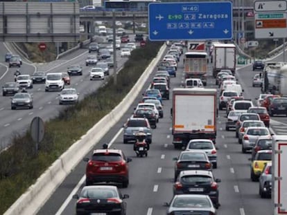 Estado de una carretera de circunvalación de Madrid en marzo de 2016.