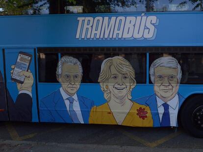 El Tramabús de Podem aquest matí a Madrid.