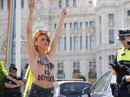 La Audiencia de Madrid absuelve a las activistas de Femen que boicotearon una marcha antiabortista