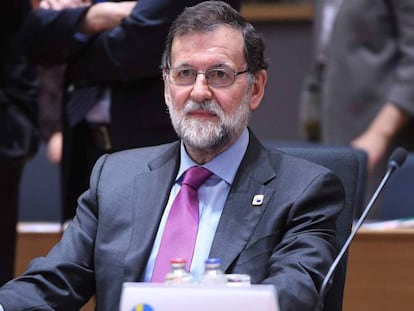 Mariano Rajoy en la cumbre de la UE en Bruselas.