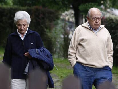 Marta Ferrusola y el expresidente de la Generalitat catalana, Jordi Pujol, en 2014.