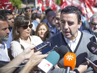 El portavoz de la gestora del PSOE, Mario Jiménez.