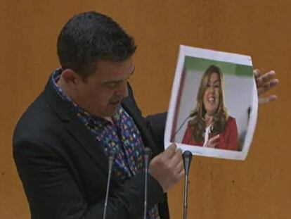 El senador de Compromís Carles Mulet en el Senado este martes.