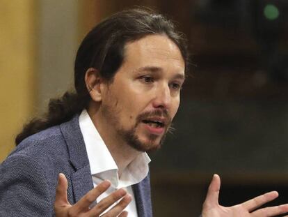 Iglesias durante su intervención este martes.