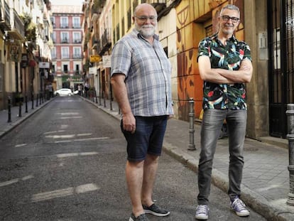 Federico Armenteros y Paco Tomás en Chueca.