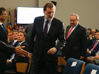 El presidente del Gobierno, Mariano Rajoy, esta mañana.