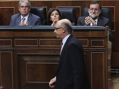 Cristóbal Montoro en el Congreso de los Diputados.