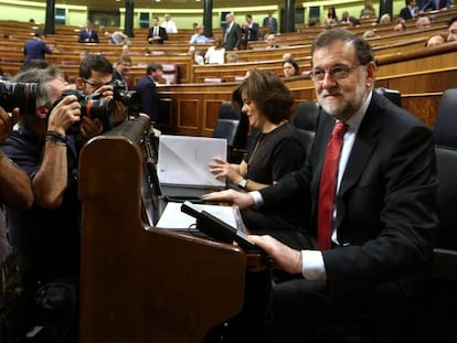 Rajoy en la sesión de Control al Gobierno.