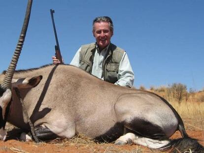 Miguel Blesa en una cacería en Namibia, en 2007.