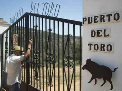Acceso a la finca Puerta del Toro en la localidad cordobesa de Villanueva del Rey, donde se suicidó Miguel Blesa.