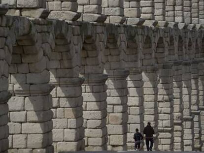 Los arcos del acueducto de Segovia.