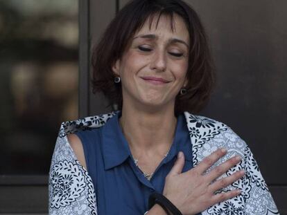 Juana Rivas, tras salir del juzgado el pasado martes.