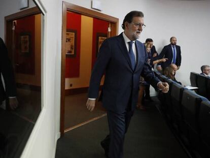 Mariano Rajoy, el jueves, en el palacio de La Moncloa.