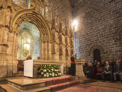 La capilla del Santo Grial de la catedral de Valencia. MIGUEL ÁNGEL POLO (EFE)