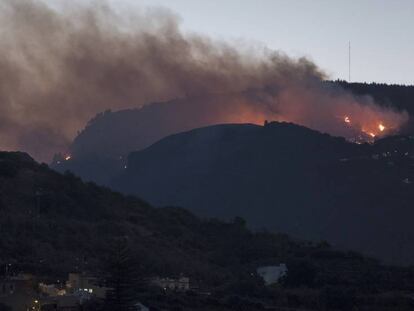 El incendio en San Mateo, Gran Canaria.