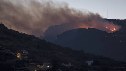 El incendio en San Mateo, Gran Canaria.