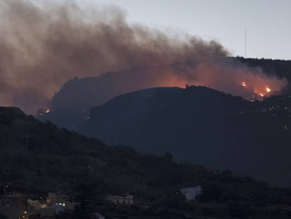 El incendio en San Mateo, Gran Canaria.