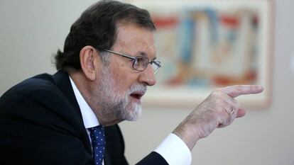 Rajoy, durante la entrevista.