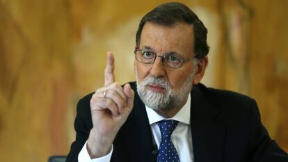 Rajoy, durante la entrevista.