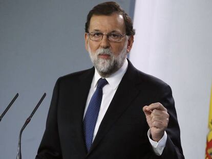 El presidente del Gobierno, Mariano Rajoy, explica la aplicación del Artículo 155.