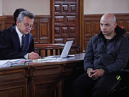 Imagen de televisión de Sergio Morate durante el juicio en Cuenca.